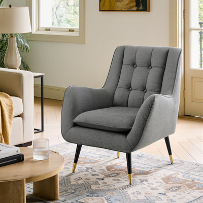 Brianne 30.31'' W Tufted Upholstered Accent Armchair