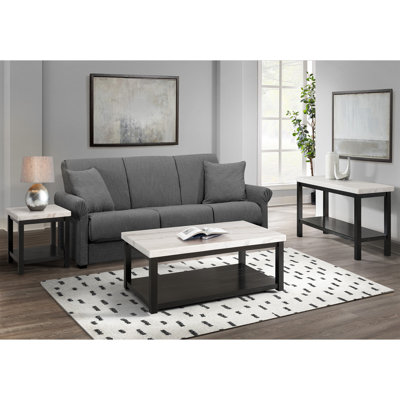 Benniton 3 - Piece Marble Top Living Room Table Set