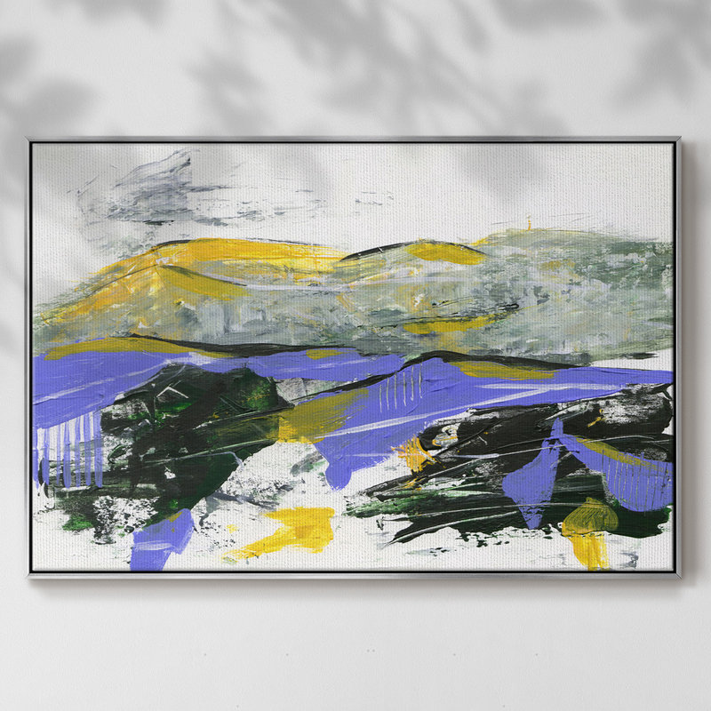 Silent Mountain Iv, reproduction d'art sur toile, H 27 po x l 41 po x P 2 po, Argent
