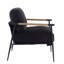 Chaise longue de loisirs en velours noir
