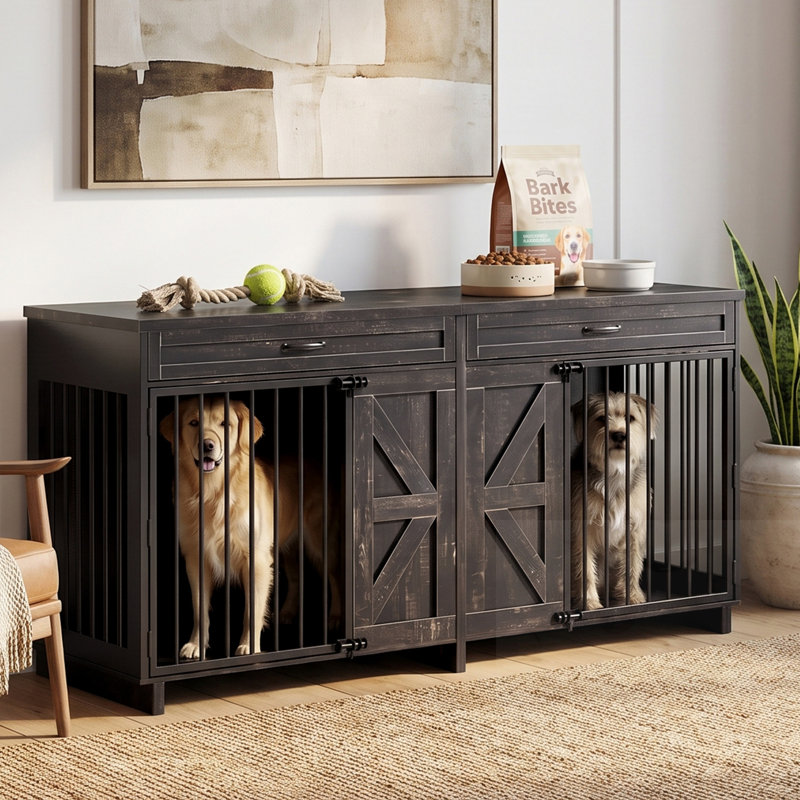 Cage pour chien avec tiroirs