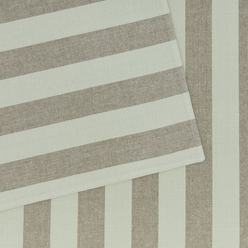 Essential Striped Placemat - Set Of 4, Sage/Olive