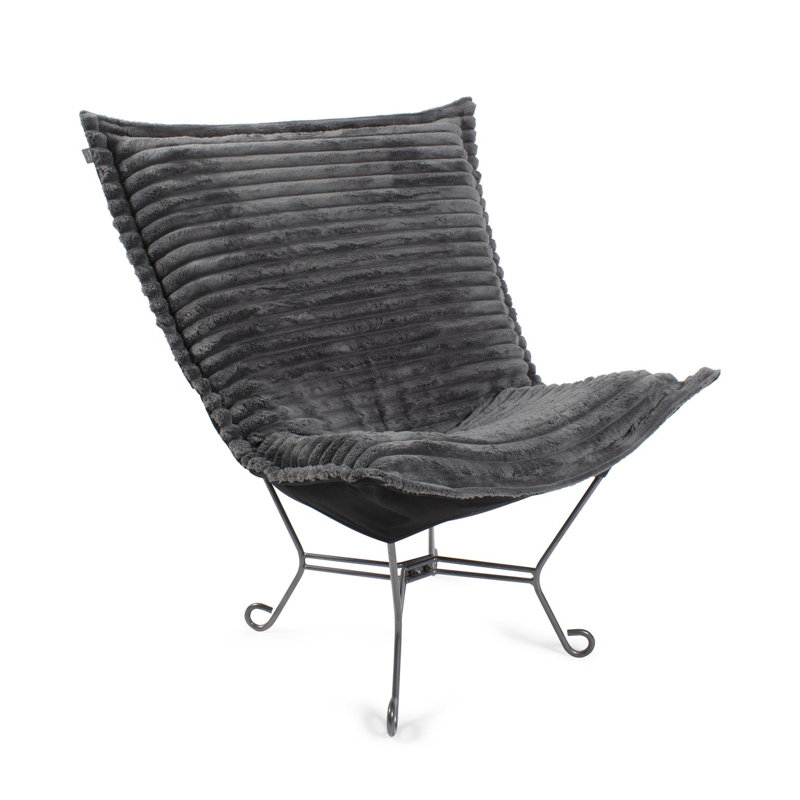 Fauteuil gonflable Shar Pei gris anthracite, Gris anthracite