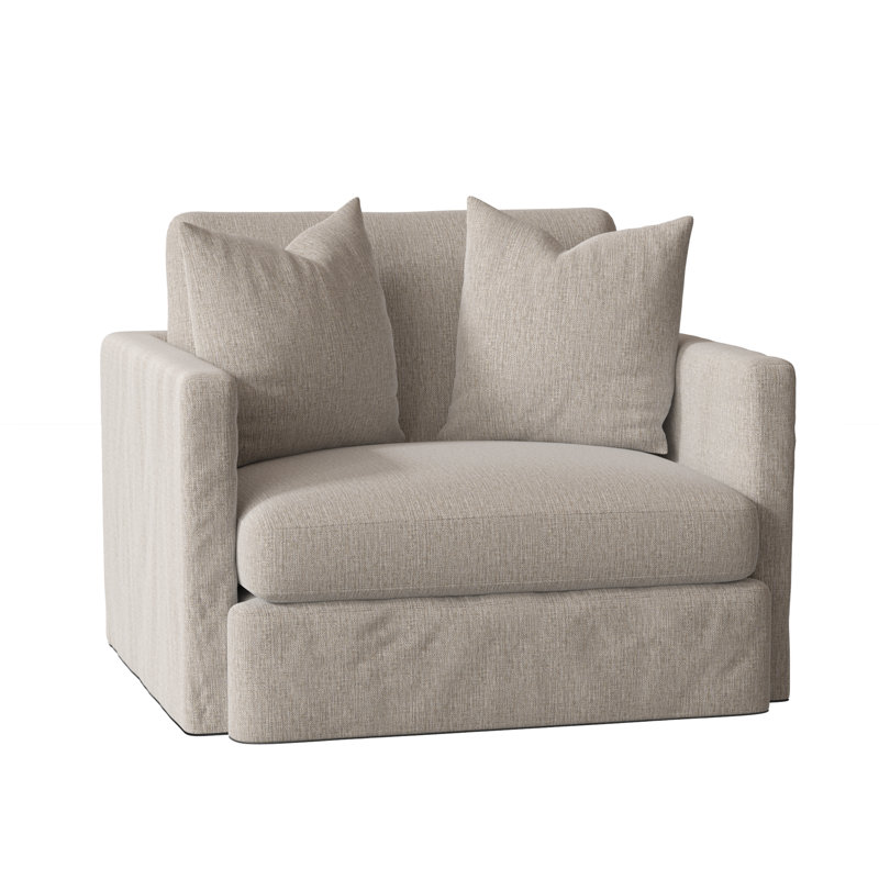 Hartig Armchair, Drusky Linen Sustain® Basketweave