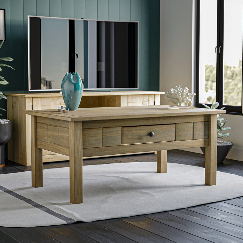 Somers Solid Wood Solid Coffee Table with Storage