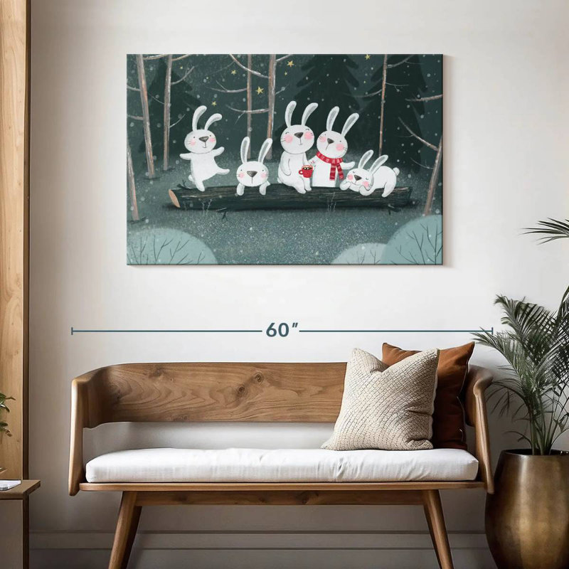 Winter Rabbits, 30" H x 45" W