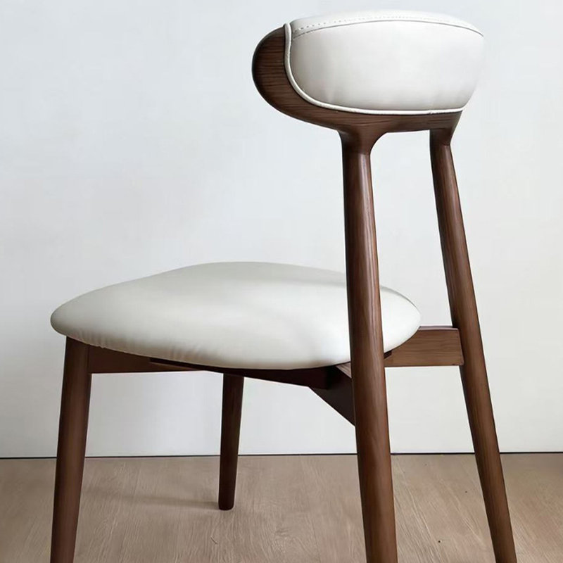 Chaise d'appoint à lattes blanches (ensemble de 2)