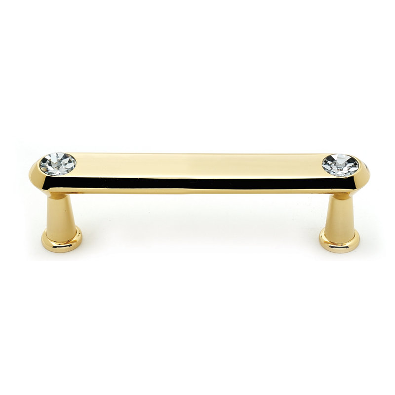 Contemporary 3 1/2" Center to Center Bar Pull, Gold, 3"