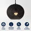 Luminaire suspendu sphérique en corde tissée à 1 lumière de style bohémien minimaliste Anthoy Lacey-280397588-315216419
