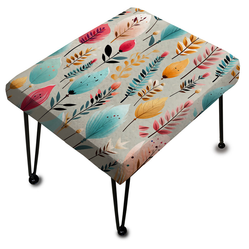 Repose-pieds pastel bohémien pastel à motif floral I