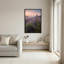 Art sur toile, champ de lavande mauve et moulin à vent sous un ciel rose-55942617