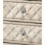 Table de chevet en velours beige Lucienne
