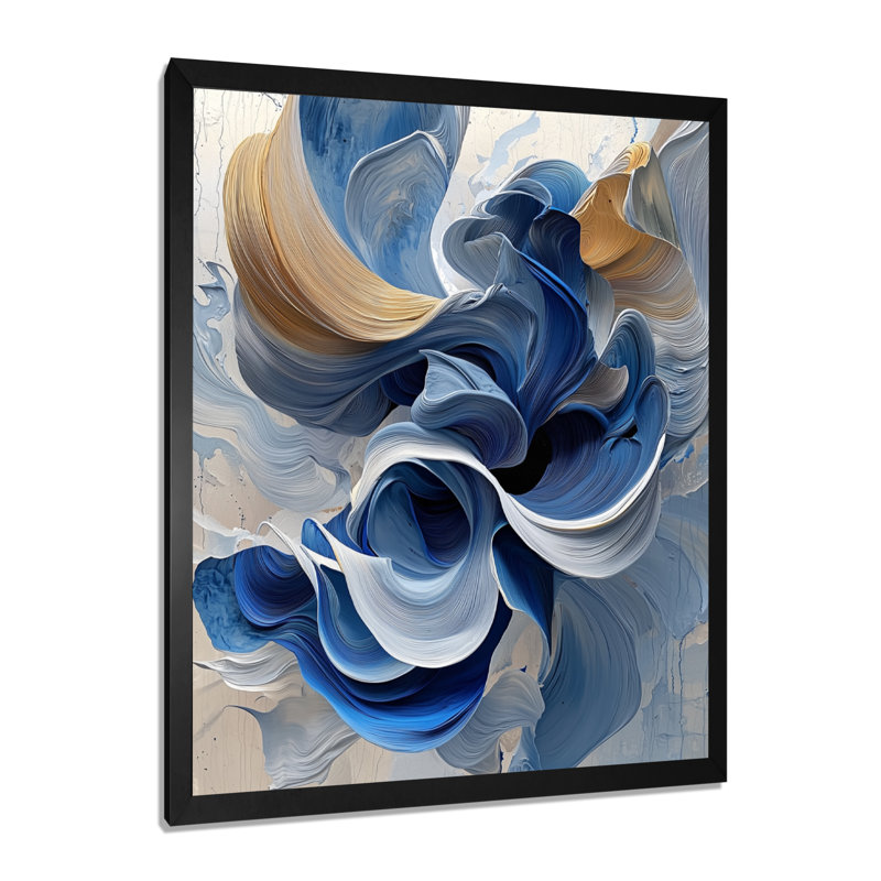 Sieber - Abstract Canvas Art Print, Black, 20" H x 12" W, Single Picture Framed Print