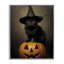 Giclée encadrée de chat noir sur citrouille, design par LSR Design Studio-1289524201-1289524202