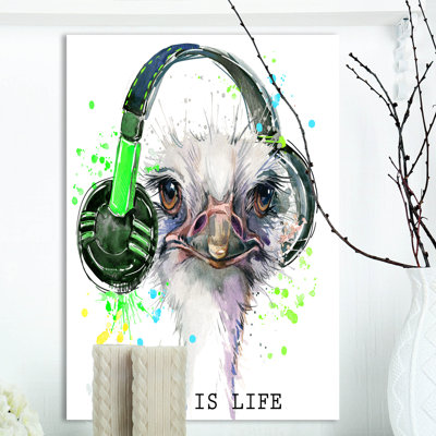 " Illustration Of Strauss With Headphones "