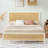 Bundeena Rattan Platform Bed Frame with Headboard with Sturdy Steel Slat Support, No Box Spring Needed-1604669925-1543851642