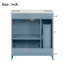 Ensemble de meuble-lavabo 30 po avec lavabo en céramique, armoire de rangement abondante - 2 portes à fermeture douce et tiroir profond à deux niveaux-107117771