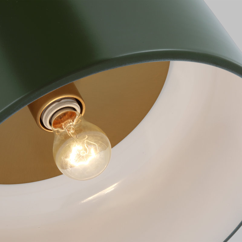  Plafonnier encastré à 1 lumière de 10,75 po, Olive, H 7 po x l 13,75 po x P 13,75 po