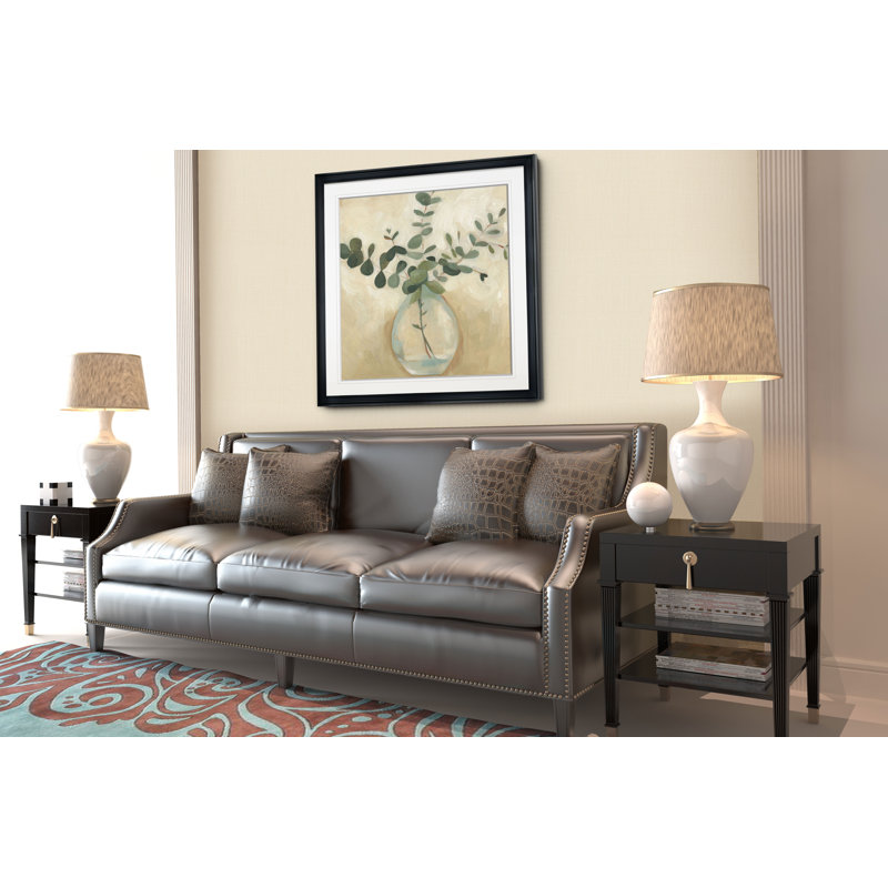 " Greenery Still Life III ", 28" H x 28" W, Framed Print, Black