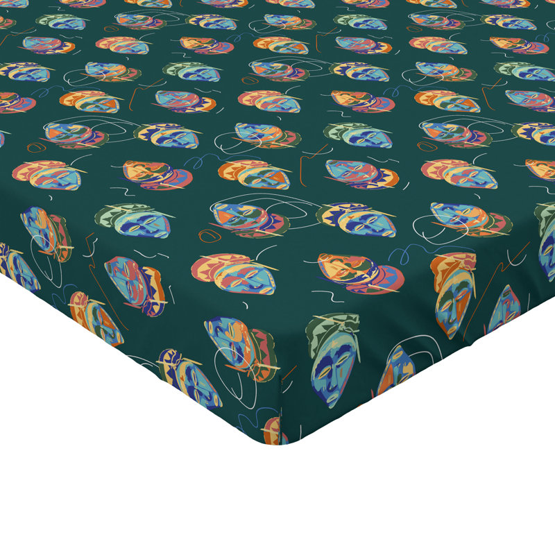 Multicolore Ambesonne, Drap-housse de taille simple