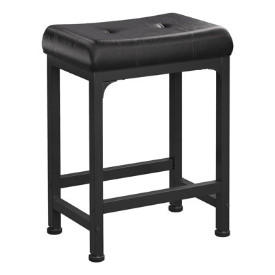 Tabouret de comptoir rembourré avec structure en métal