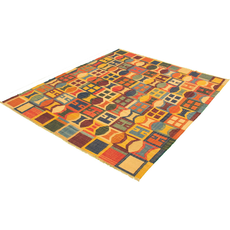 Tapis de zone en laine 8 pi 3 po x 10 pi en laine one-of-kind-noué la à la main anatolian new age