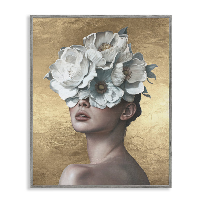 «Stupell Industries Flower Lady» sur art doré, estampe numérique par Svetlana Aleynikova, H 14 po x l 11 po