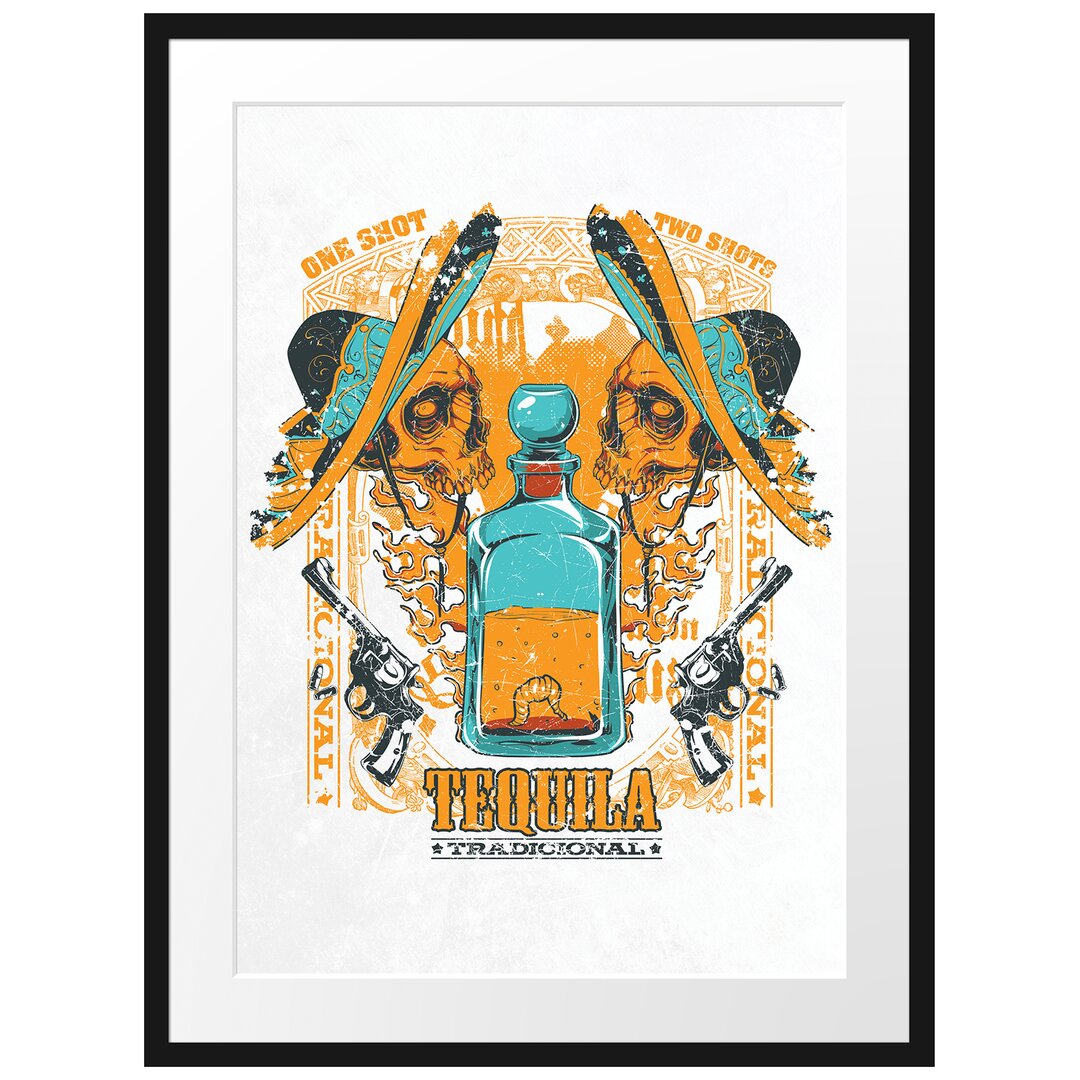 Gerahmtes Poster Tequila Duel Light