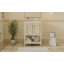 Meuble-lavabo de luxe moderne de 24 po avec lavabo en céramique, meuble de salle de bain avec tablette ouverte et rangement fermé-1750531102