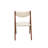 Stakmore Retro Modern Upholstered Folding Chair, Fruitwood Frame with Off White Vinyl-1392982774