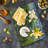 Ambesonne Lake Theme Tempered Glass Cutting Board Canoe with Wooden Paddle Multicolor