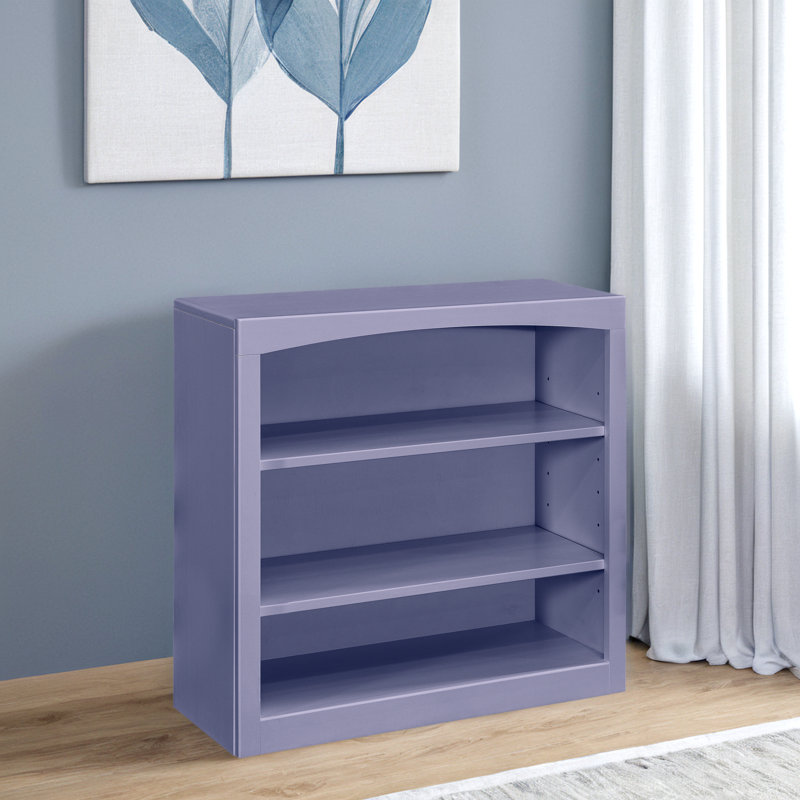 Ossy Solid Wood Classic Bookcase, (3 Shelves) 30"H x 30"W x 12"D, Wedgewood Blue