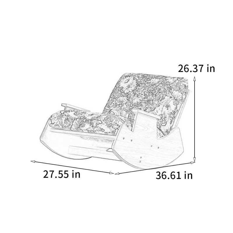Chaise berçante confortable, Tanné