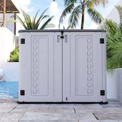 4ft. W x 2ft. D Resin Horizontal Storage Shed