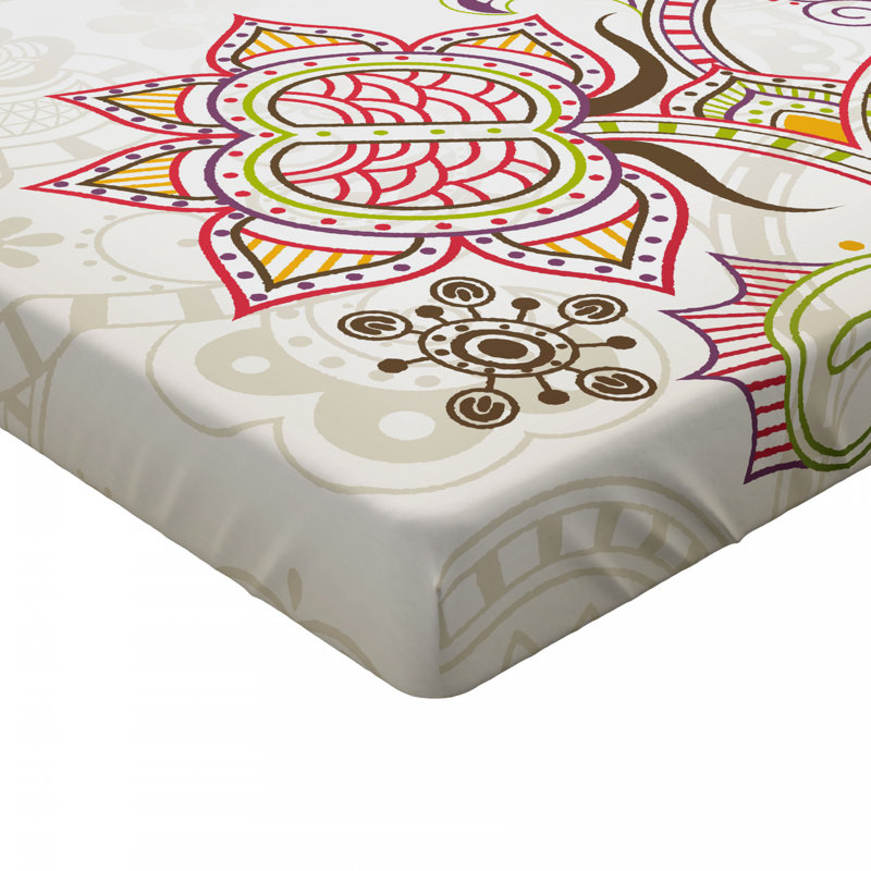 Microfiber Floral Fitted Sheet, Full Fitted Sheet