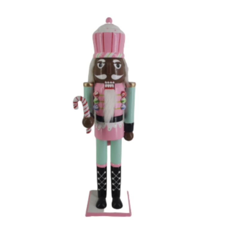 Casse-noisette afro-américain pastel menthe poivrée - 15 po en bois