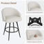 Ensemble de 8 tabourets de bar pivotants à 360 ° à hauteur de comptoir, 8 chaises rembourrées en tricot de polyester avec dossier, structure en métal et repose-pieds pour îlot de cuisine et salle à manger-130800147-130800145