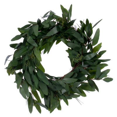 Faux Eucalyptus Polyester Wreath
