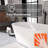 59" Freestanding Soaking Acrylic Bathtub