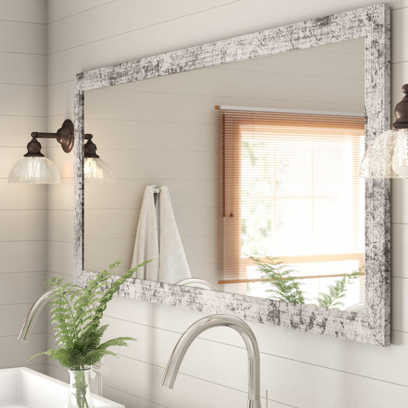 Miroir de salle de bain rustique Hensel, H 55,5 po x l 32 po