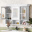 Armoire de salle de bain murale 47 "avec miroir, armoire avec 3 tablettes réglables