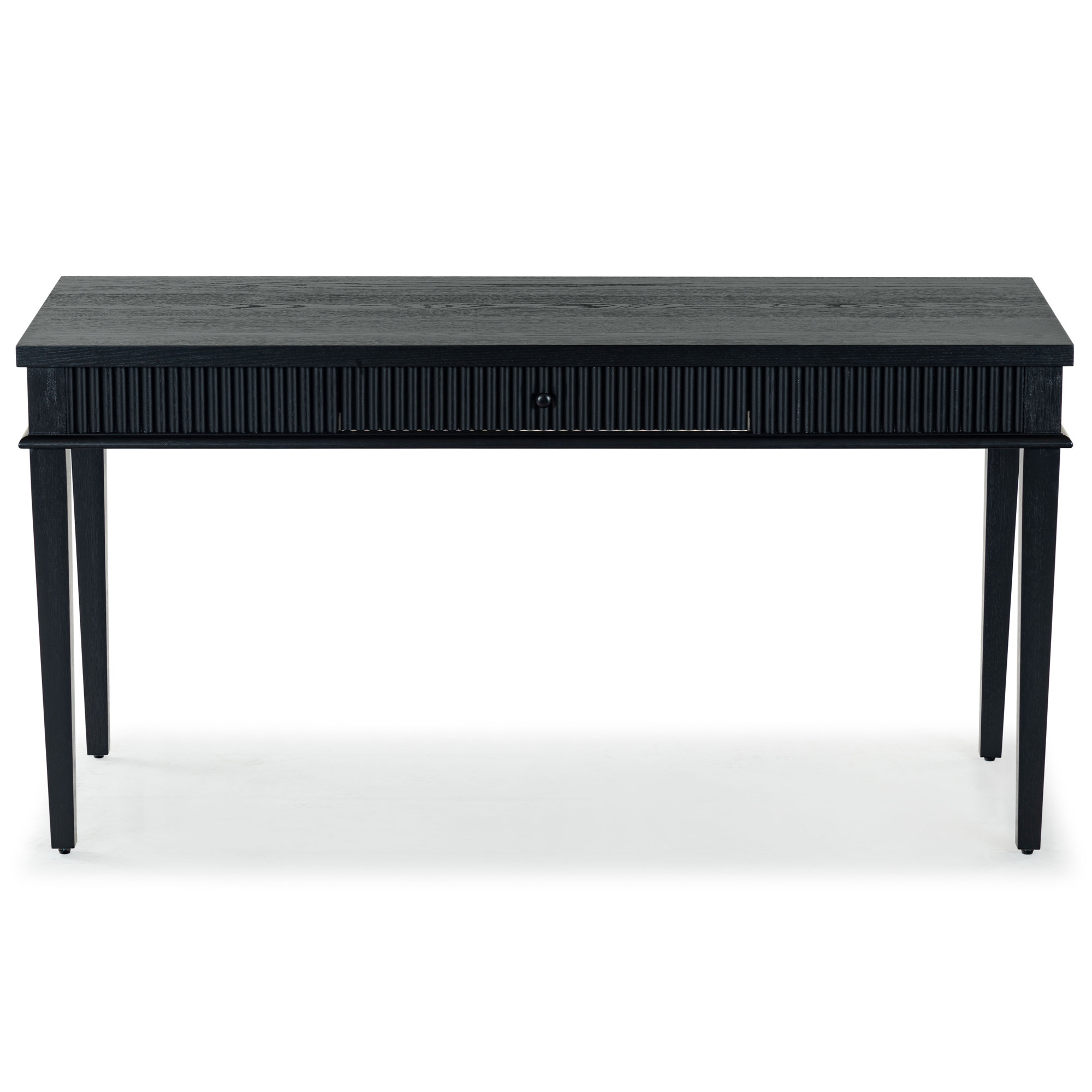 Haden 1 Drawer Reeded Desk, Black