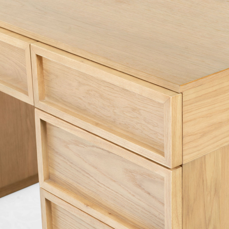 Zeus Manufactured Wood Writing Desk, Natural