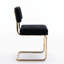 Chaises de salle à manger modernes, 2 pièces en velours côtelé noir avec base en métal doré et capitonnage de 2 chaises d'appoint, scintillantes et charmantes