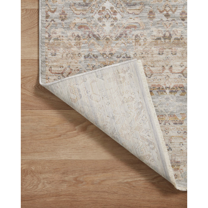 Amber Lewis x Loloi Zuma Silver / Multi Area Rug, Rectangle 2'3" x 3'10"