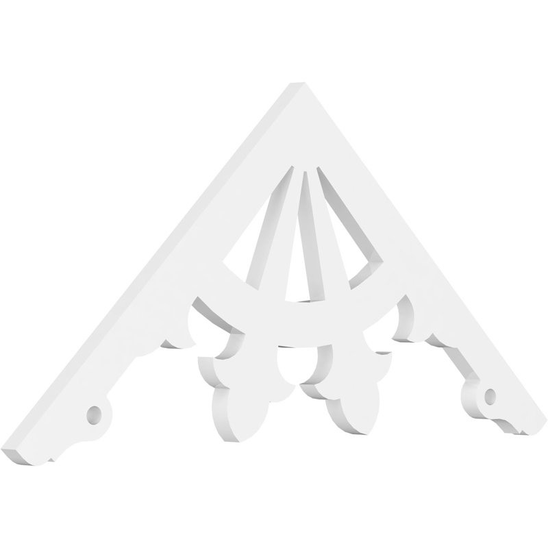 Pignon en PVC de qualité architecturale Riley, H 16,5 po x l 36 po x P 1 po, 11 / 12