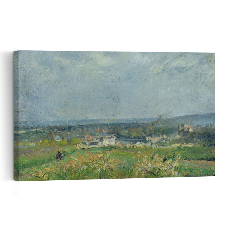 Paysage à Pontoise, 1877 - Impression d'art mural représentant un paysage d'architecture contemporaine impressionniste