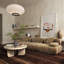 Canapé modulaire en velours Tov Furniture Calliope Cafe Au Lait Performance