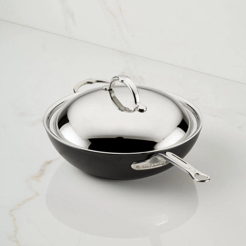 12.5" Covered Wok W/helper Handle (32cm)