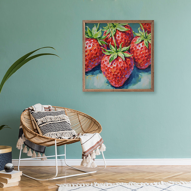 Fraises vives d'été, H 16 po x l 16 po